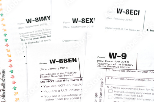 many different tax return forms with business report