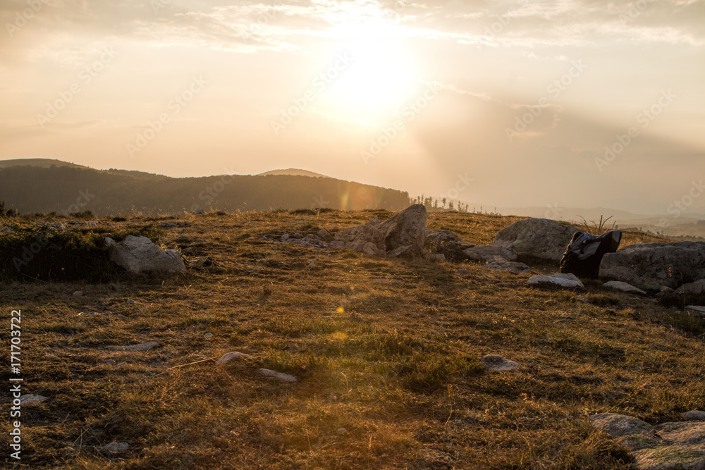 custom made wallpaper toronto digitalSunset in the mountains