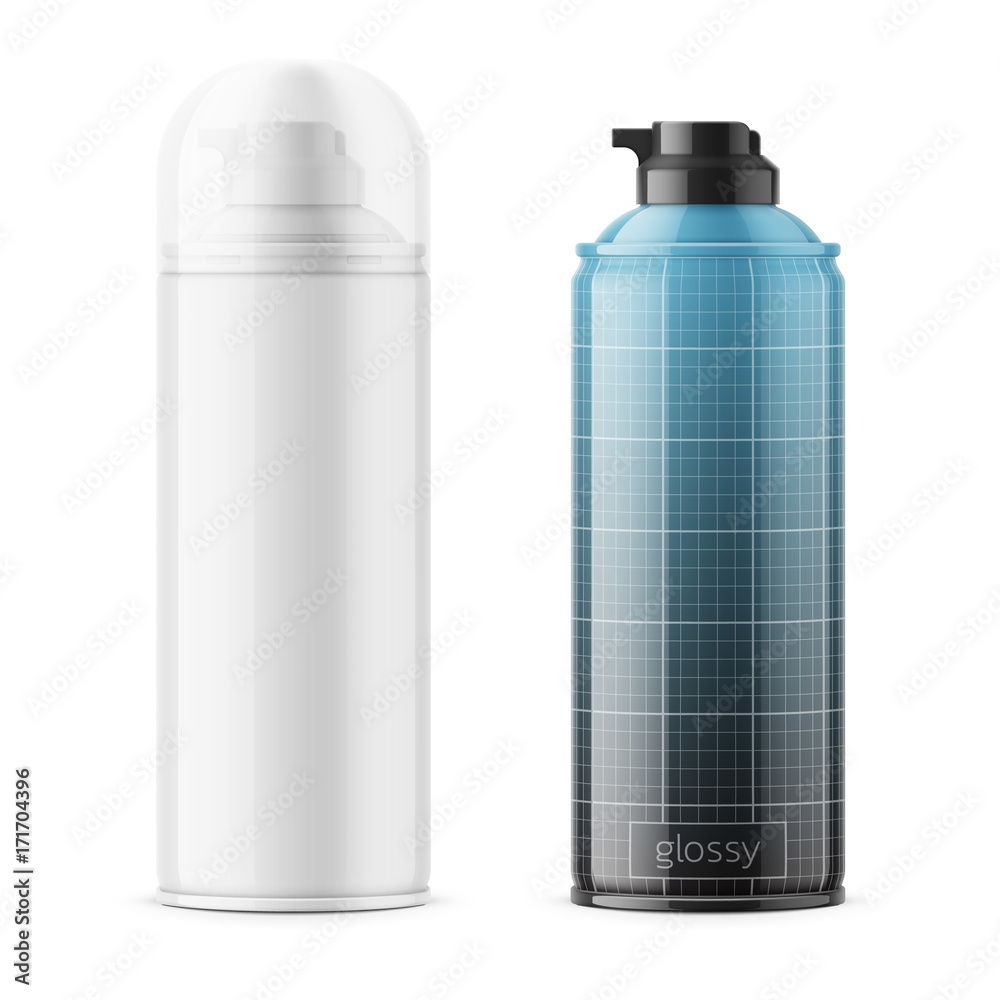 Glossy tin can for shaving foam. Glossy tin can for shaving foam.