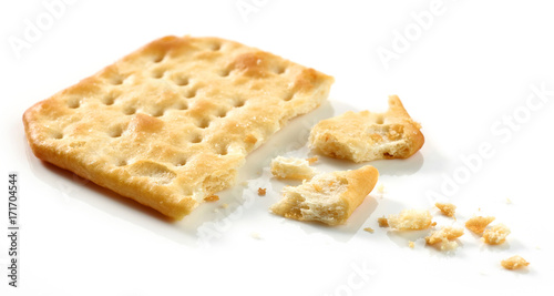 pieces and crumbs of cracker photo