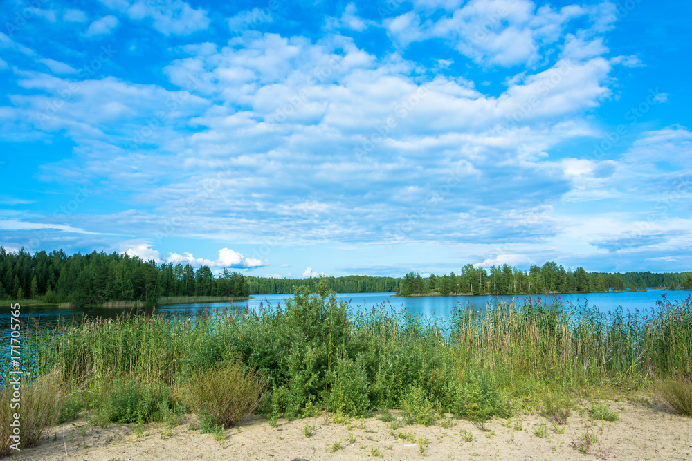 Beautiful lake in Karelia.