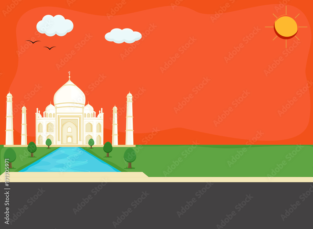 Beautiful Taj Mahal Landscape
