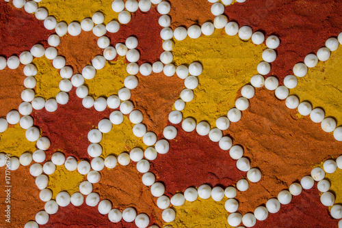 Colorful Handmade Spices Background  photo