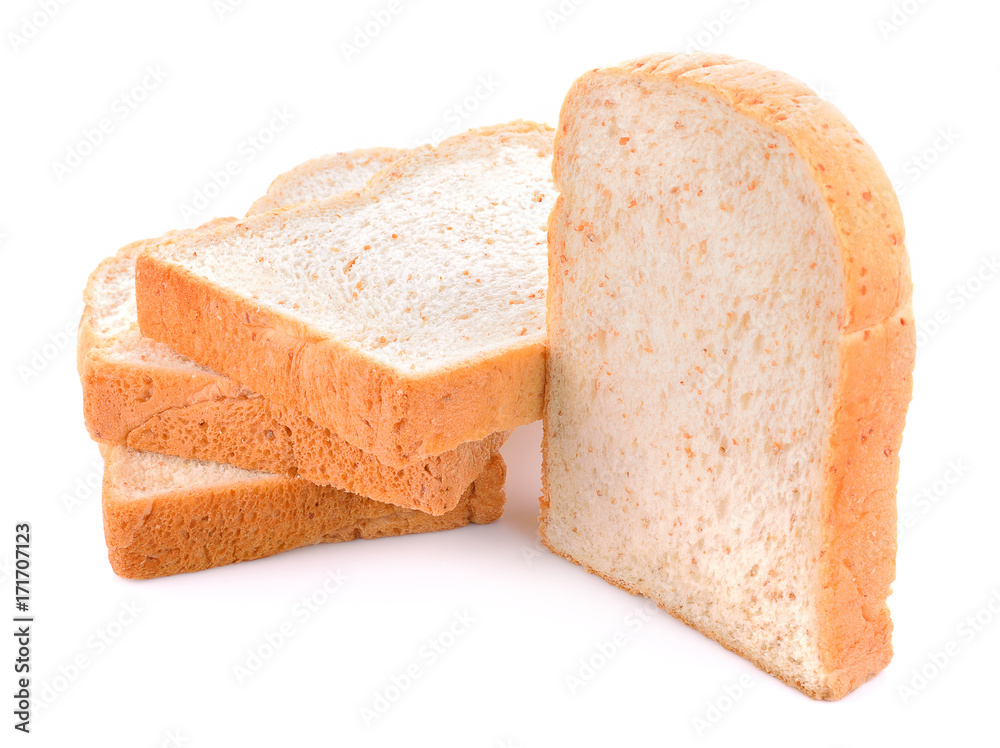 Bread on white floor