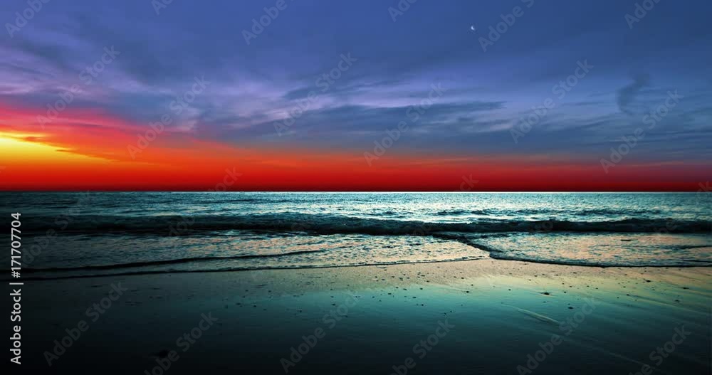 Colorful sunset over Race Point Cape Cod