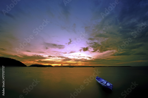 Boat In The Middle Of The Lake