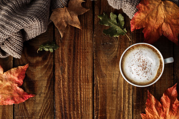 Hot coffee cappuccino