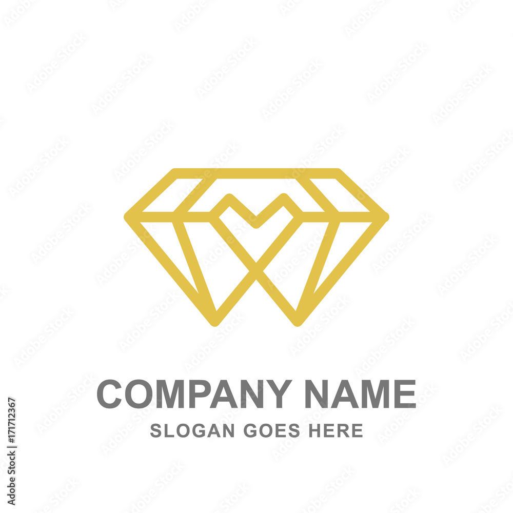 Fototapeta premium Diamond Jewelry Accessories Logo Vector Icon