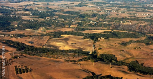 compagne romaine vue du ciel photo