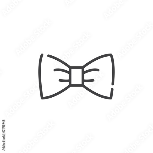 Bow tie line icon, outline vector sign, linear style pictogram isolated on white. Symbol, logo illustration. Editable stroke