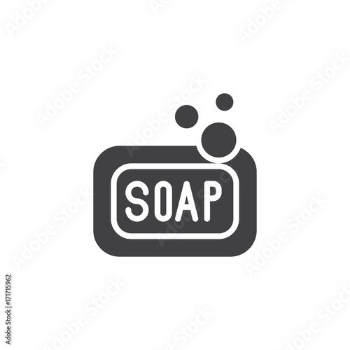 Soap icon vector, filled flat sign, solid pictogram isolated on white. Symbol, logo illustration.