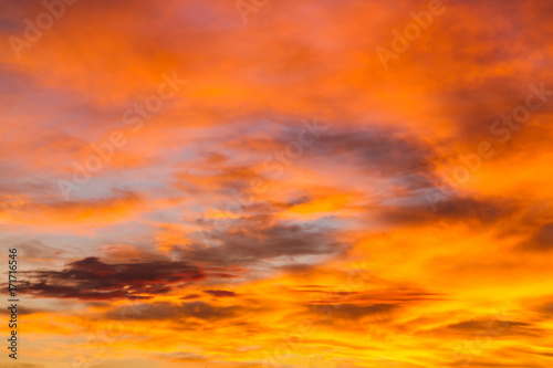 Fototapeta Naklejka Na Ścianę i Meble -  Dramatic sunrise sky with clouds.Blur or Defocus image.