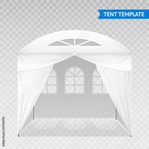 Realistic Tent Template On Transparent Background