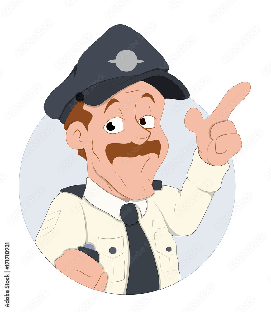 Traffic Police Officer Vector Illustration