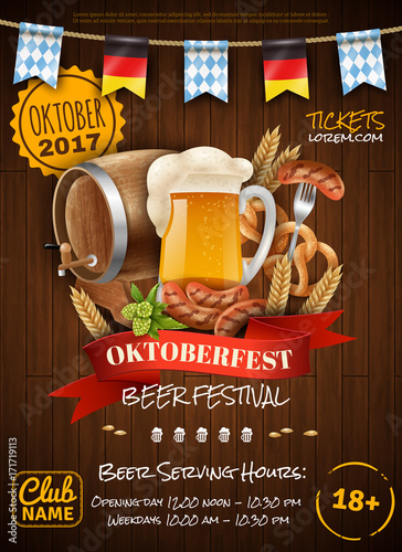 Obraz na płótnie Świąteczny plakat Oktoberfest