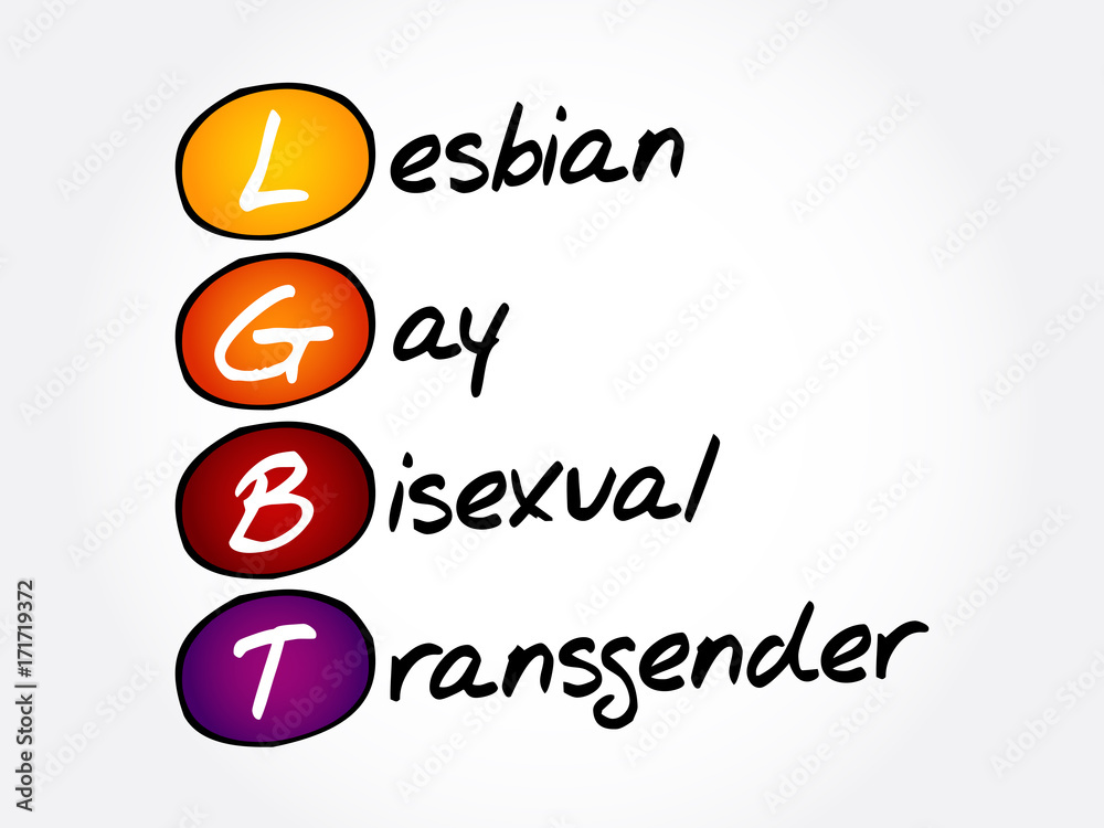 LGBT - lesbian, gay, bisexual, transgender, acronym concept background  Stock Vector | Adobe Stock