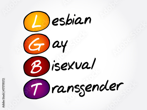 LGBT - lesbian, gay, bisexual, transgender, acronym concept background