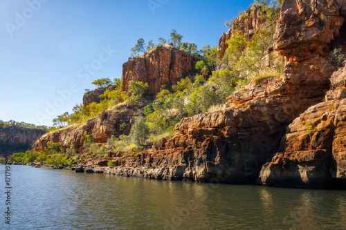 Rocky Sandstone cliffs at Katherine River Gorge, Australia