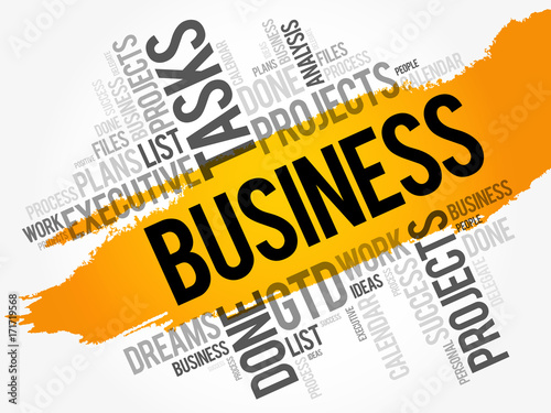 BUSINESS word cloud collage, business concept background