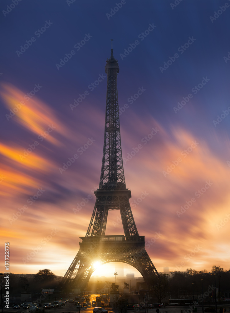 Paris, with the Eiffel Tower