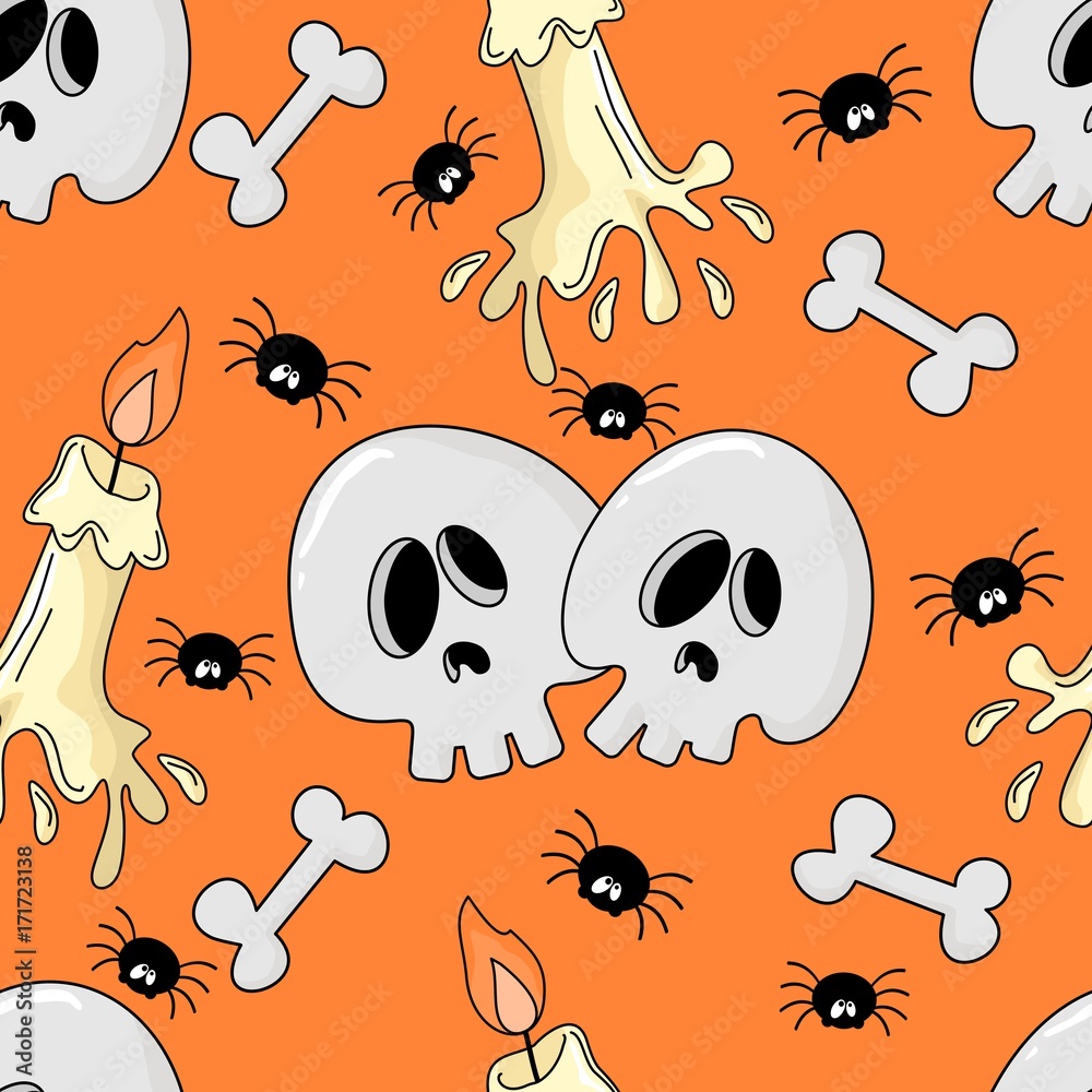 Seamless pattern for Halloween. Vector illustration. Seamless pattern for Halloween. Vector illustration.