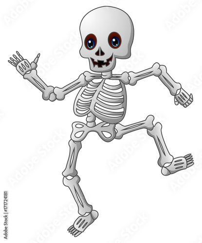 Cute skeleton cartoon