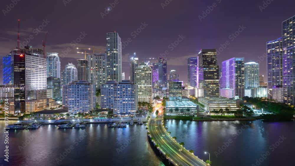 Miami, Florida, USA night skyline. Miami, Florida, USA night skyline.