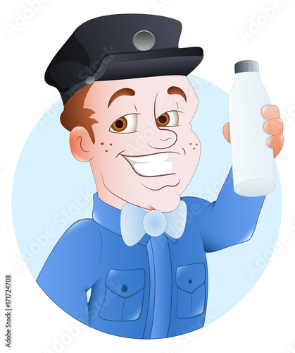 Milkman - Vector Character Illustration