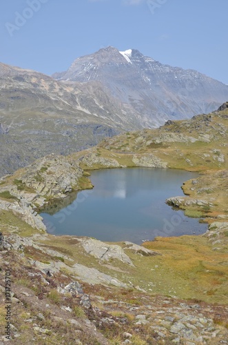 Au départ de Coëtet ou de Bellecombe, Lac de Bellecombe le plus au nord, dans le Parc National de la Vanoise, Alpes Françaises