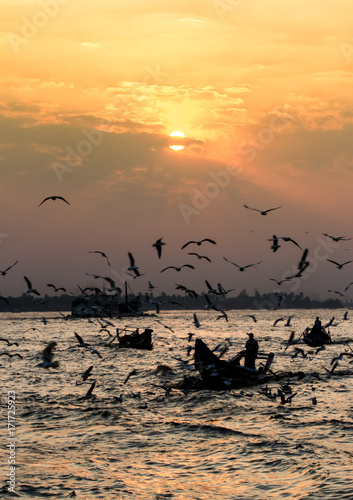 Wallpaper Mural Yangon river sunset Torontodigital.ca