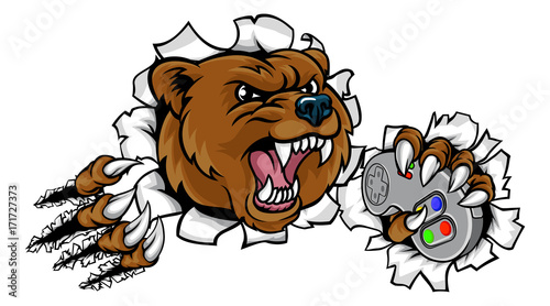 Bear Angry Esports Mascot