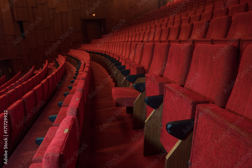 Fototapeta premium Red theater chairs