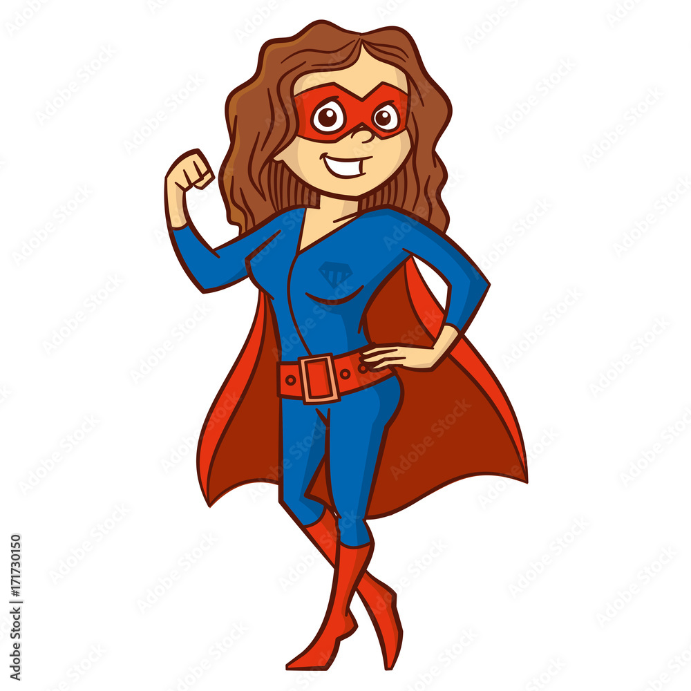 Super hero woman Cartoon character