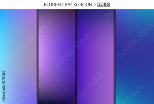 Abstract Creative concept vector multicolored blurred background set. For Web and Mobile Applications, art illustration template design, business infographic and social media, modern decoration