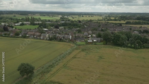 Aerial 8 of Houses in Rural Manchester, UK