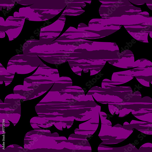 Happy Halloween seamless background, vector illustration
