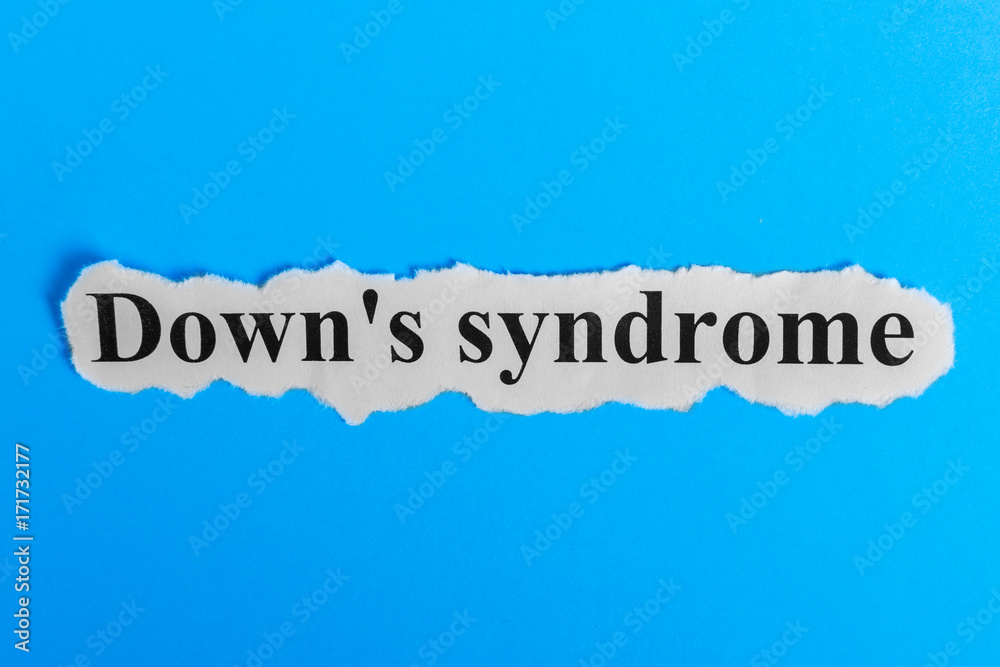 Down syndrome text on paper. Word Down syndrome on a piece of paper. Concept Image. Down syndrome Syndrome Down syndrome text on paper. Word Down syndrome on a piece of paper. Concept Image. Down syndrome Syndrome