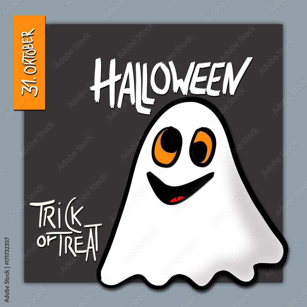 Obraz premium Halloween Geist Klecks