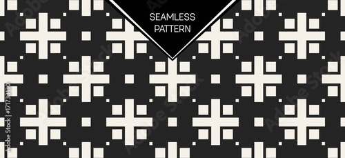 Wallpaper Mural Abstract concept vector monochrome geometric pattern. Black and white minimal background. Creative illustration template. Seamless stylish texture. For wallpaper, surface, web design, textile, decor. Torontodigital.ca