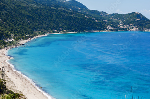 Blue Waters of Kokkinos Vrachos Beach, Lefkada, Ionian Islands, Greece