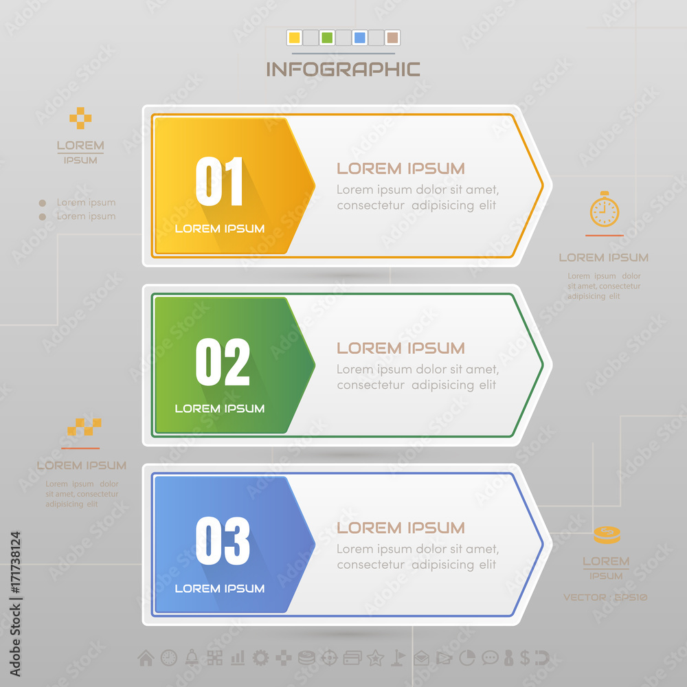 Infographics design template with icons, process diagram, vector eps10 illustration Infographics design template with icons, process diagram, vector eps10 illustration
