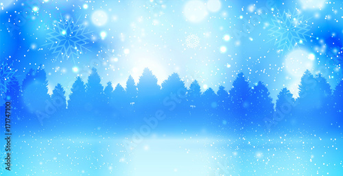 Christmas winter landscape