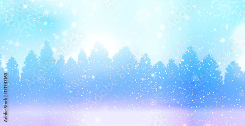 Christmas winter landscape