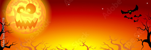 Halloween Banner mit Vollmond
