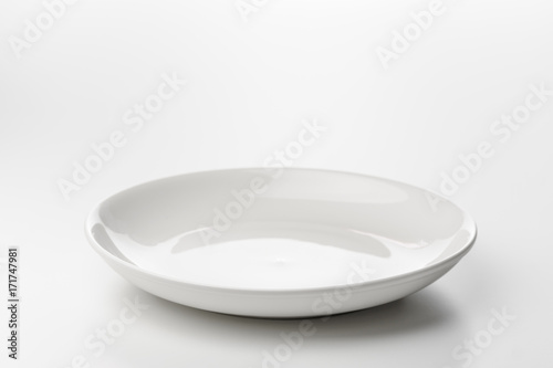 White empty plate. Isolated on white background 
