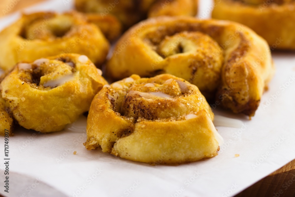 Cinnamon rolls, traditional homemade pastry