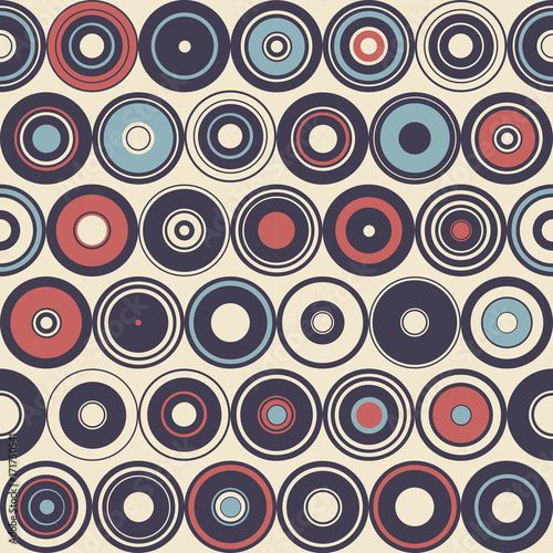 Seamless pattern of simple geometry. Retro-style illustration