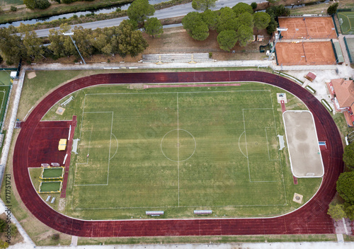 Photography Athletics field, aerial view