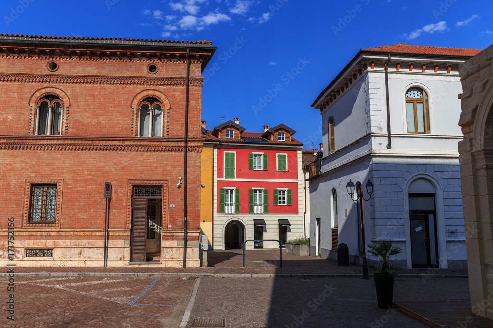palaces and streets of the city of Arona on Lake Maggiore