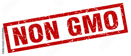 square grunge red non gmo stamp